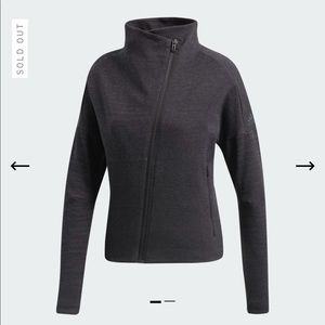 Adidas Charcoal Heartracer Athletic Jacket